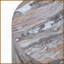 Table basse cylindrique texturée en marbre gris, panneau de fibres à densité moyenne de 12 po de diamètre x H 19,7 po, sans assemblage, hauteur ergonomique pour le salon