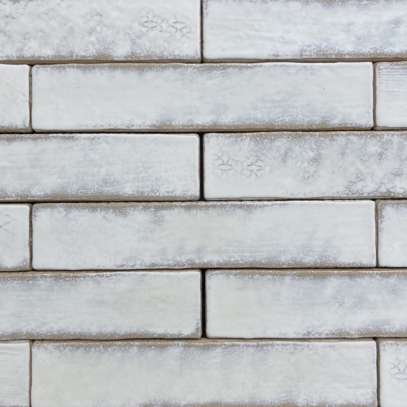 Carreau de métro à motifs 2 po x 10 po Atelier, Blanc rustique