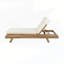 Ensemble de 1 méridienne en bois d'acacia avec appui-tête réglable et coussins résistants à l'eau pour un confort extérieur-437547663