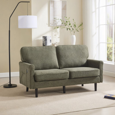 Canapé-causeuse, causeuse, canapé-lit 2 places pour le salon, petit canapé avec USB et housse de coussin amovible, canapé confortable pour la chambre à coucher, appartement