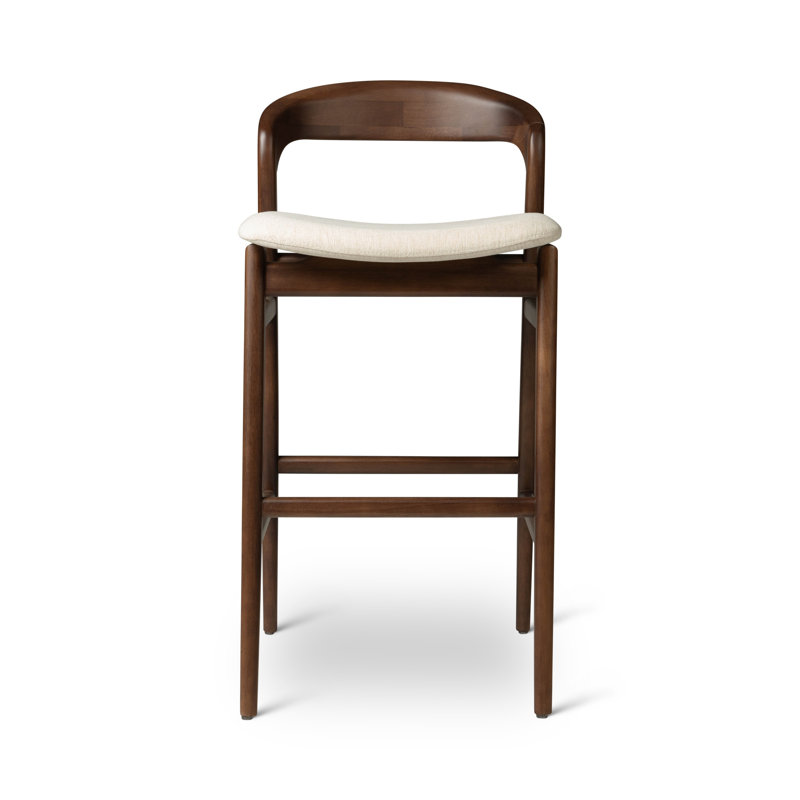 Modern Brazilian Velma Counter Stool, Medley Ivory Performance Basketweave, Bar Stool (29.25” Seat Height)
