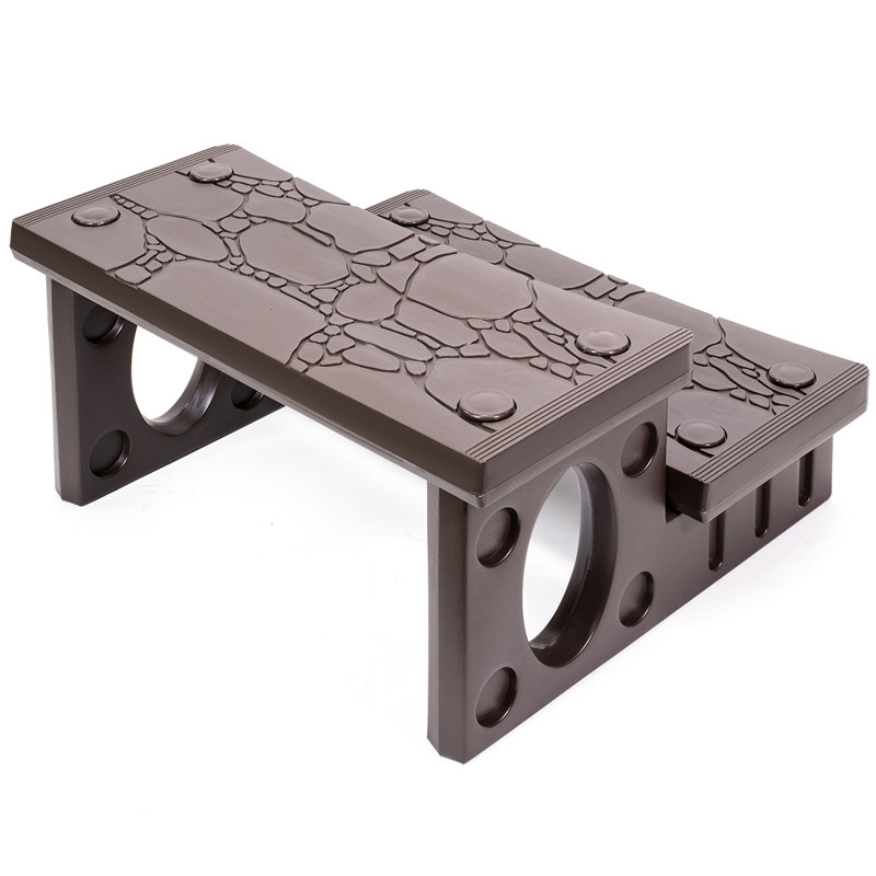 Mocha Plastic Anti-Skid 2-Step Spa and Pool Steps