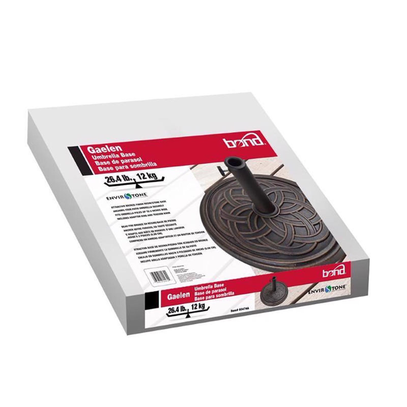 Socle de parasol Ribbon Envirostone, Bronze