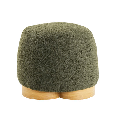 Round Upholstered Ottoman, Footstool For Bedroom, Entryway