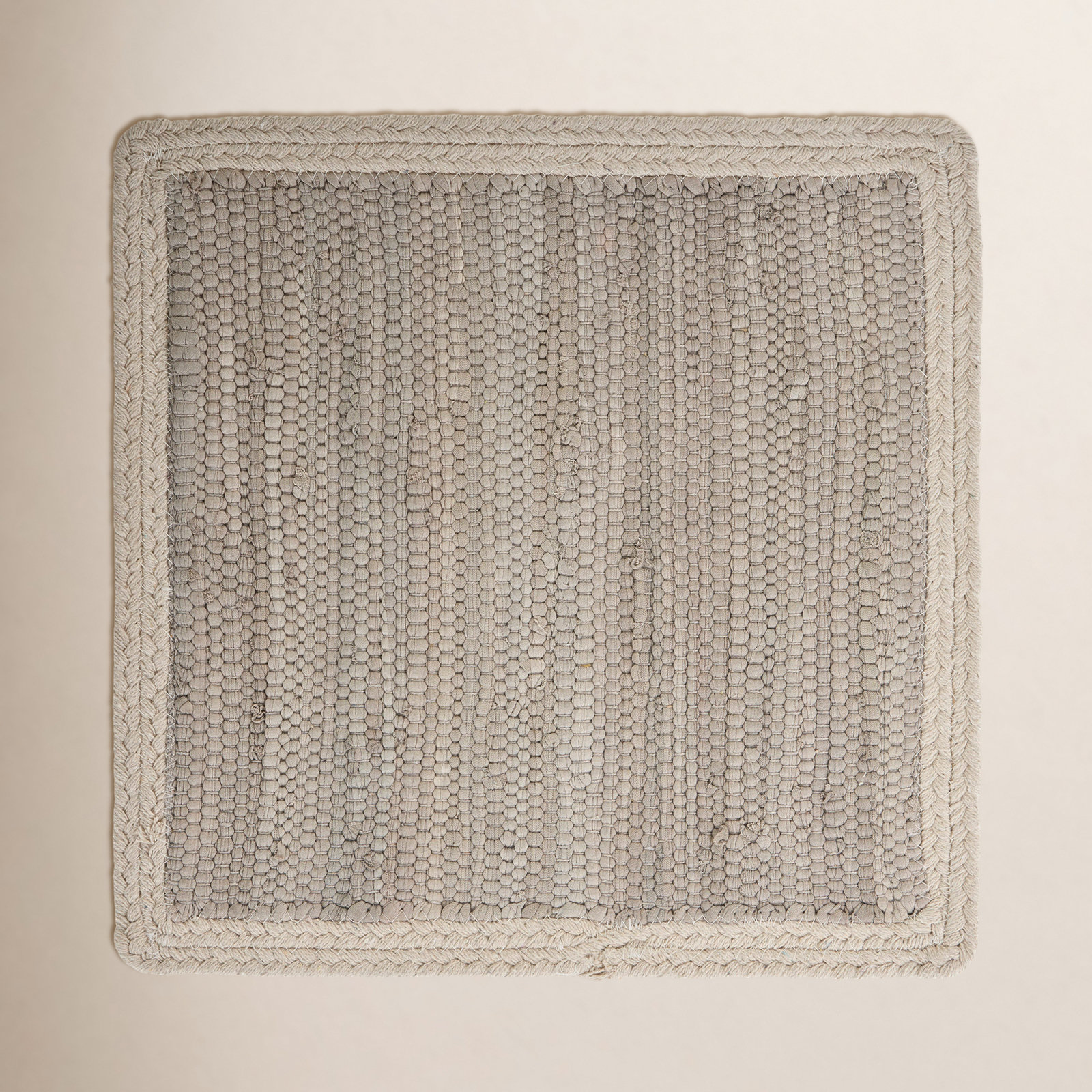 Kaide Cotton Placemat, Light Gray