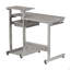 Bureau d'ordinateur complet, gris