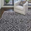 Collection de tapis touffetés en polyester gris / noir Barcelona Lavi