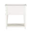 Table de chevet blanche à 2 tiroirs pour chambre à coucher