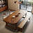 Retro Solid Wood Brown Dining Table