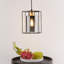 1 - Light Matte Black Caged Pendant