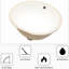 Lavabo de salle de bain ovale encastré en céramique blanc avec trop-plein - 19 po x 16 po, addition élégante 19 x 16 x 8 po blanc, ovale, amélioration