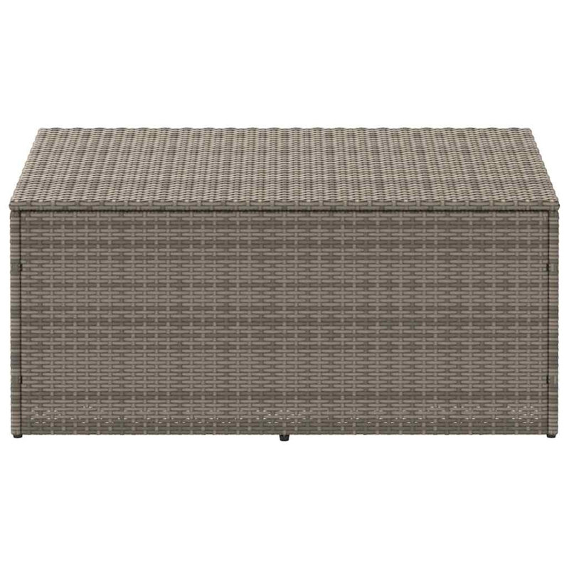 Garden Storage Box 110X50x58 Cm Poly Rattan, Grey