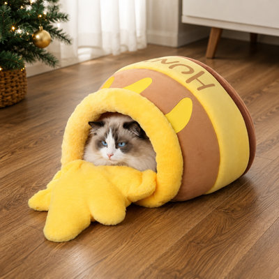 Lit pour chat en forme de pot de miel - Nid douillet et confortable