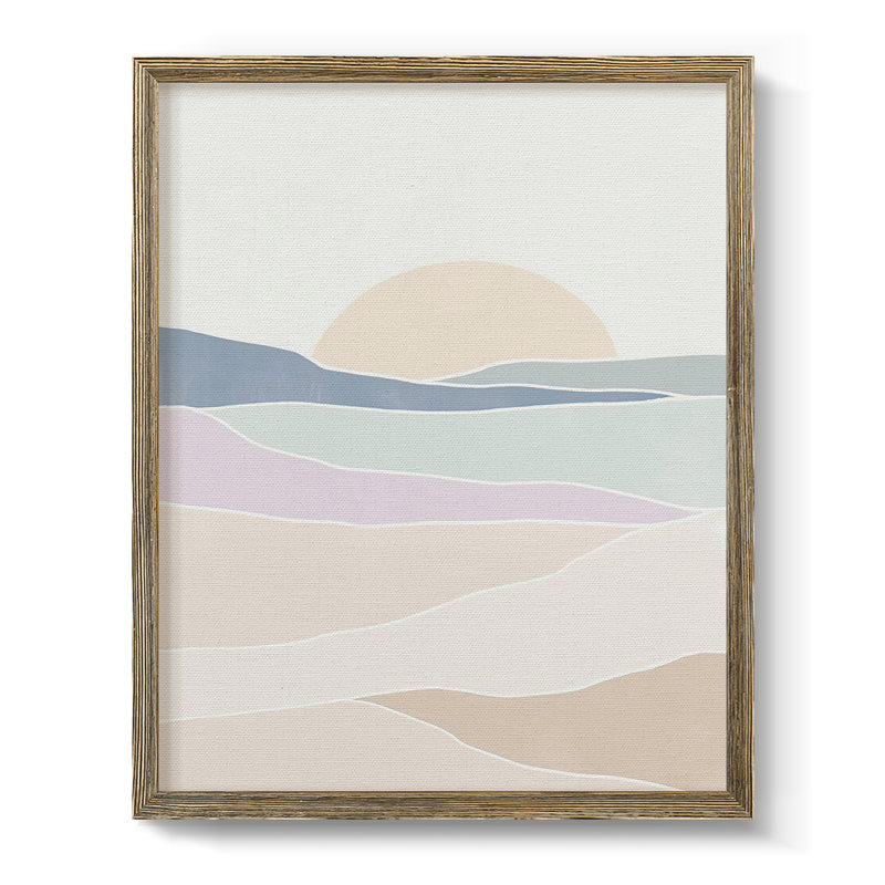 «Coastal Seas IV», reproduction encadrée, Toile avec cadre noyer, Pas de tapis