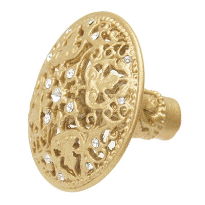 Juliane Grace large knob with 17 Swarovski Clear Crystalsin Chalice