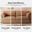 178 cm Brown 2-Seater Straight Sofa 