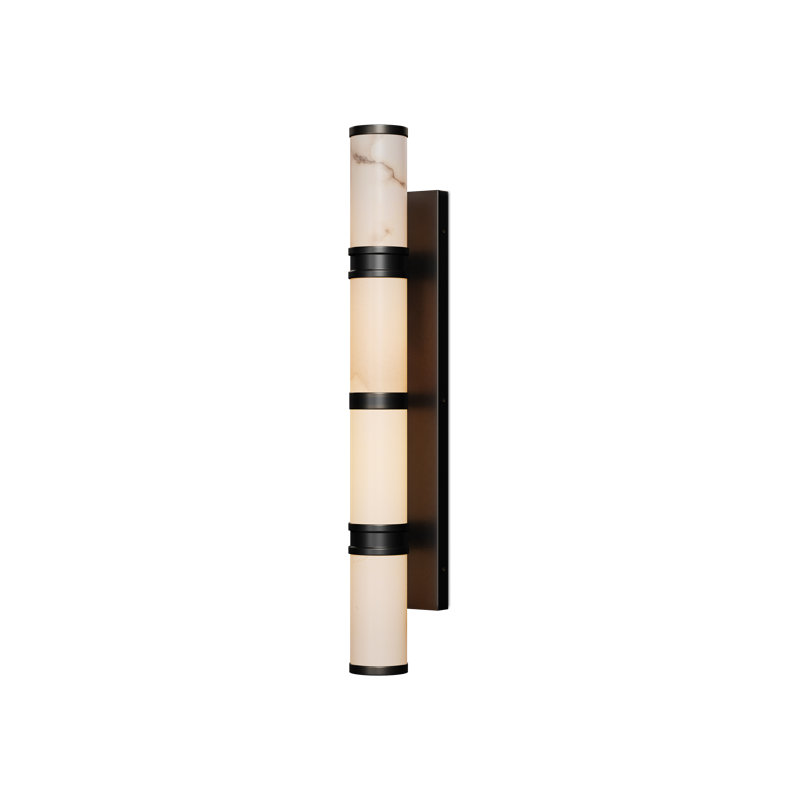 Brenham Wall Sconce, 4.5" H x 28.5"W x 5"D, Natural/Oil Rubbed Bronze, 11