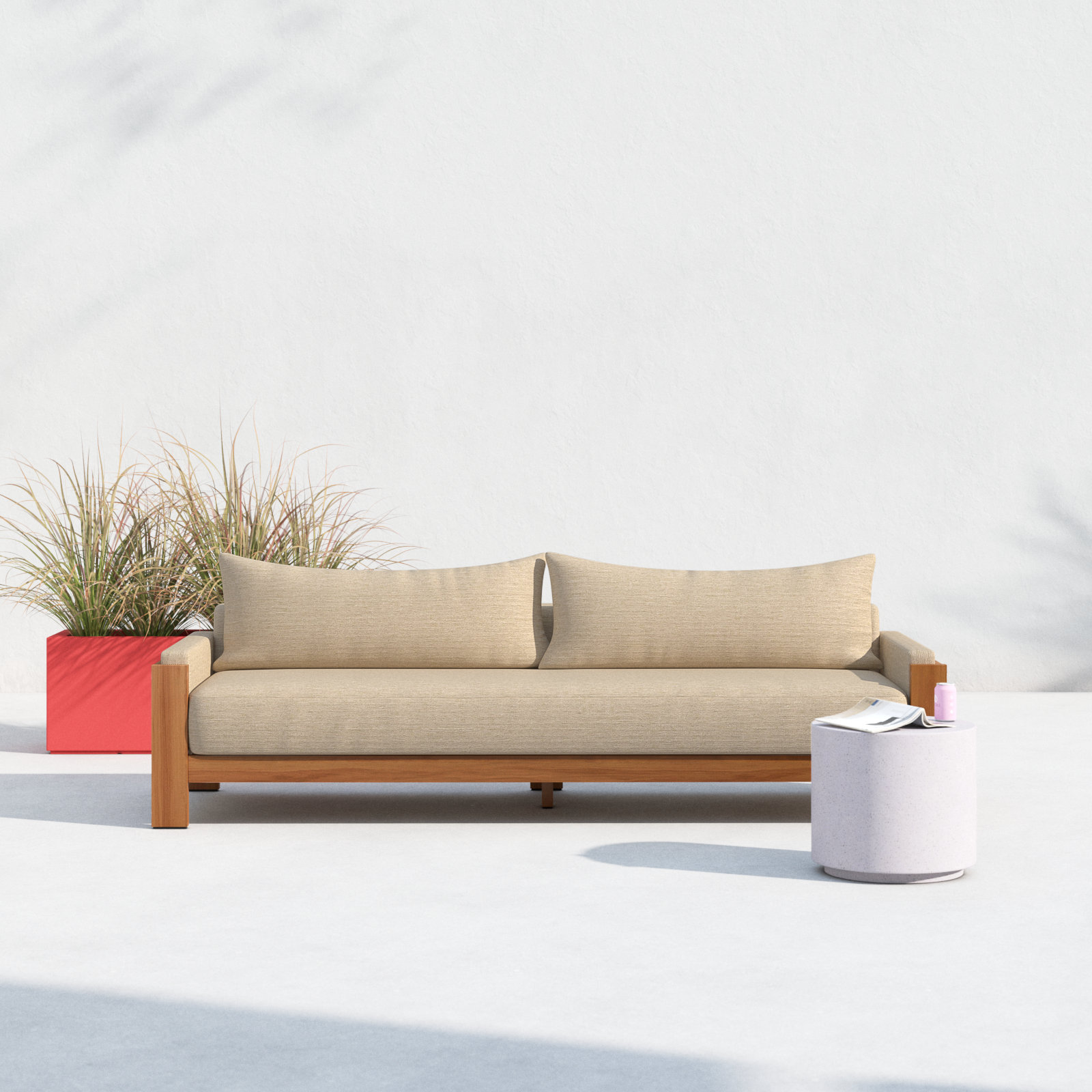 Nathanson 106" Teak Patio Sofa