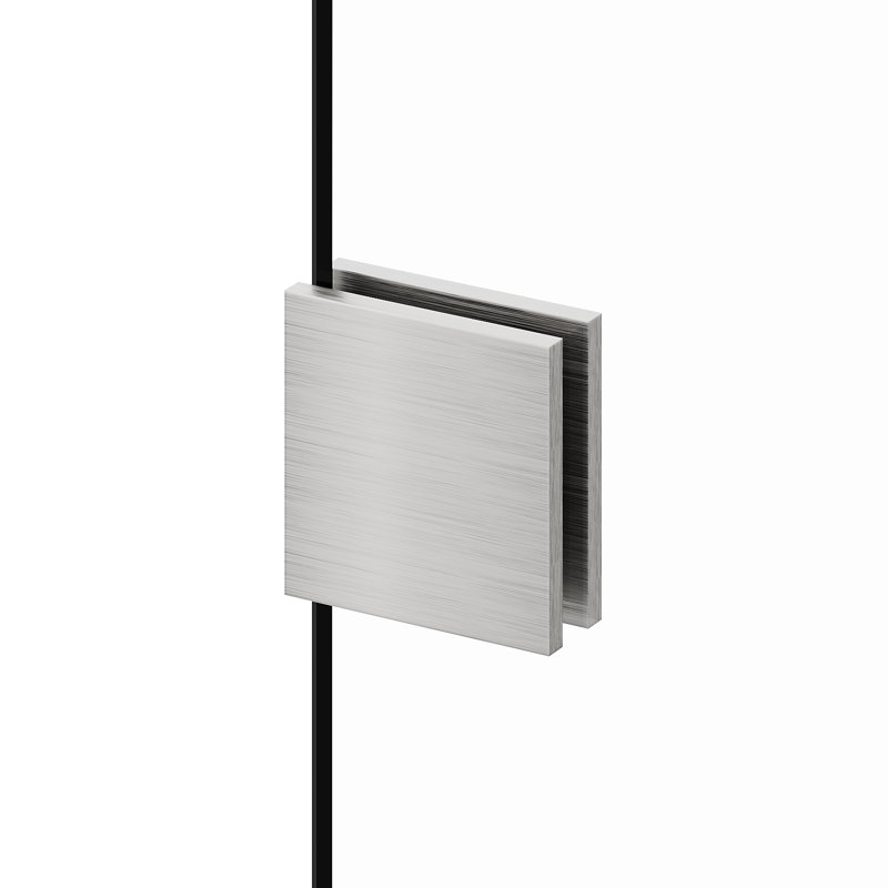 60" x 62" Frameless Brushed Nickel Sliding Tub Door