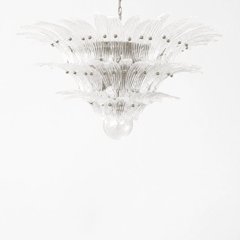 Lustre en verre de Murano Tesoro, Argent