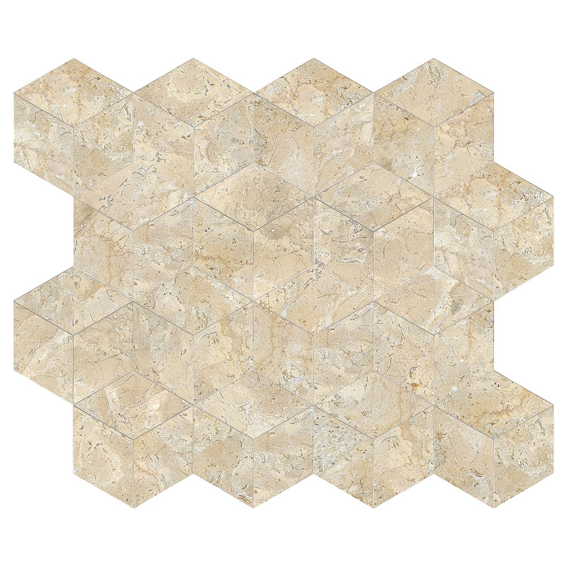 Hexagon Natural Marble, For Floor And Wall, Honed Finished Marble Tile, Natural Stone, Genuine Marble, Real Marble, 1 Box 12 Pcs