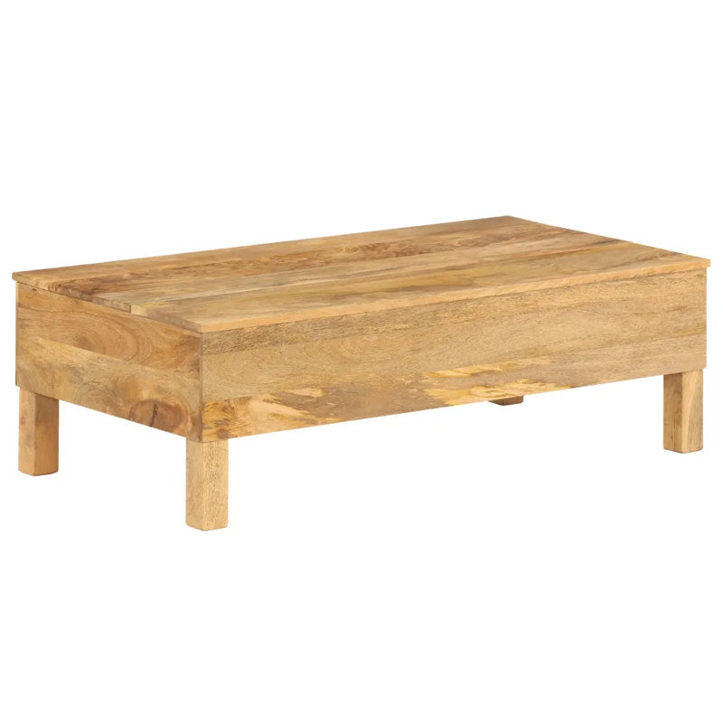 Teresa Solid Wood Lift Top Four Leg Coffee Table with Storage