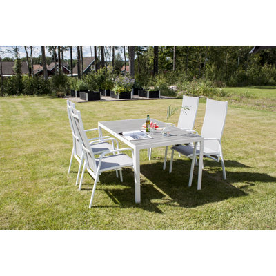 Doney Stacking Patio Dining Armchair with Cushion