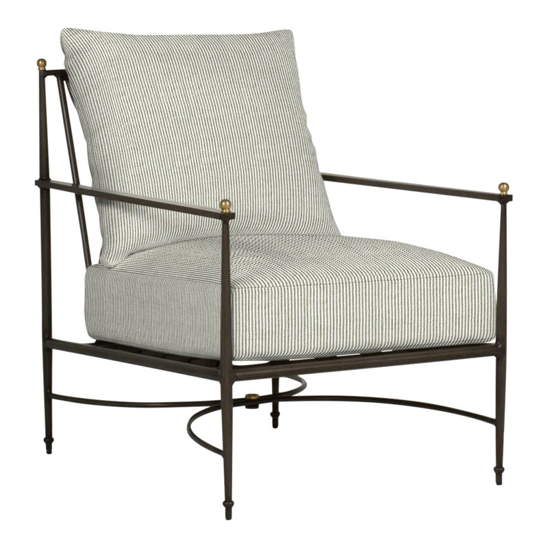 Chaise de patio avec coussins Roma, Pas de soudure, Fougère Perigold Replay