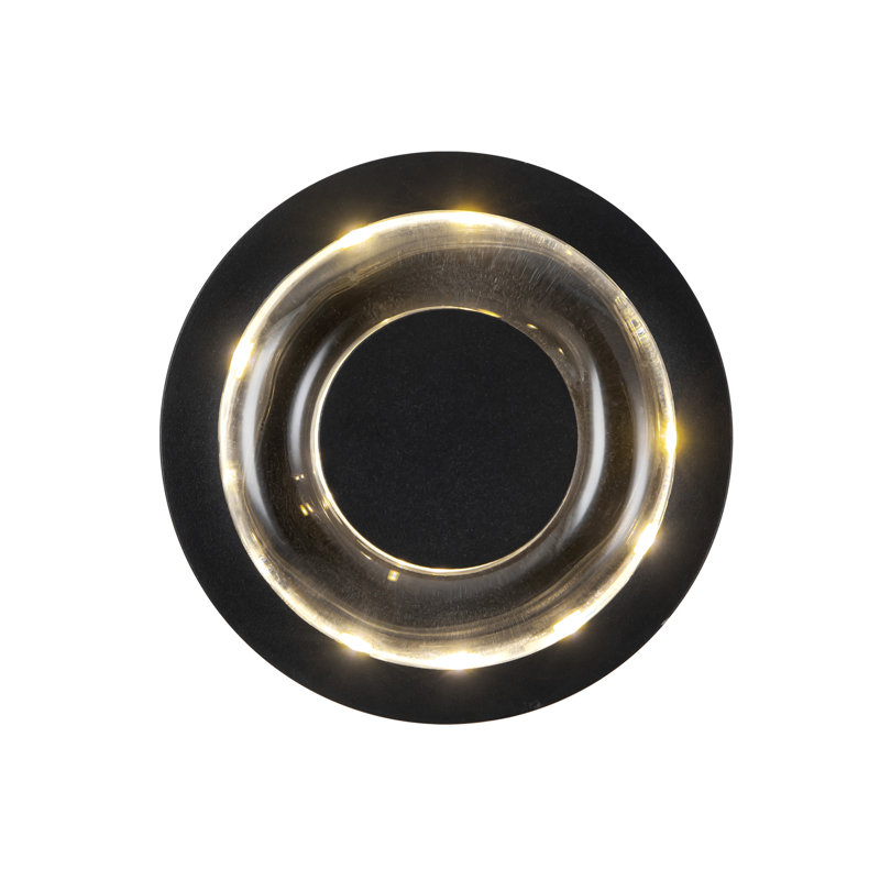 Stephord Outdoor Sconce, Black/Clear