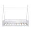 Lit simple en bois avec clôture-2049637400