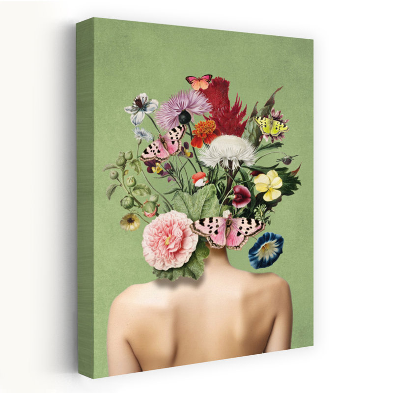 Surreal Floral Woman by Marja Van Den - Wrapped Canvas Print, 91.44 cm H x 60.96 cm W
