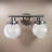 Black Wall Sconce Fixture, 2- With Clear Glass Shade, Modern For Bathroom, Living Room, Bedroom, Hallway, Porch Sconce, Versatile Application