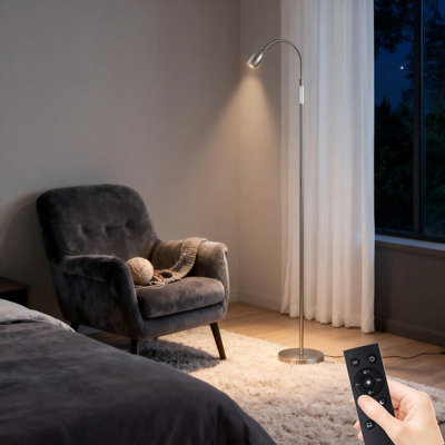 Precision Task Standing Lamp With Adjustable Beam & Flexible Gooseneck - Dimmable Focus Light For Reading & Office Work