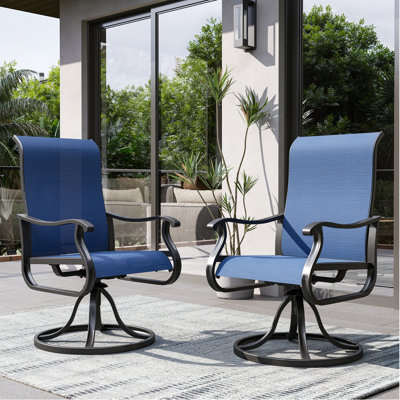 Swivel Patio Dining Armchair (Set of 2)