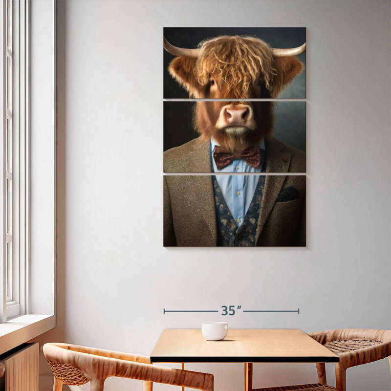 Portrait de vache Brampt, H 65 po x l 42 po