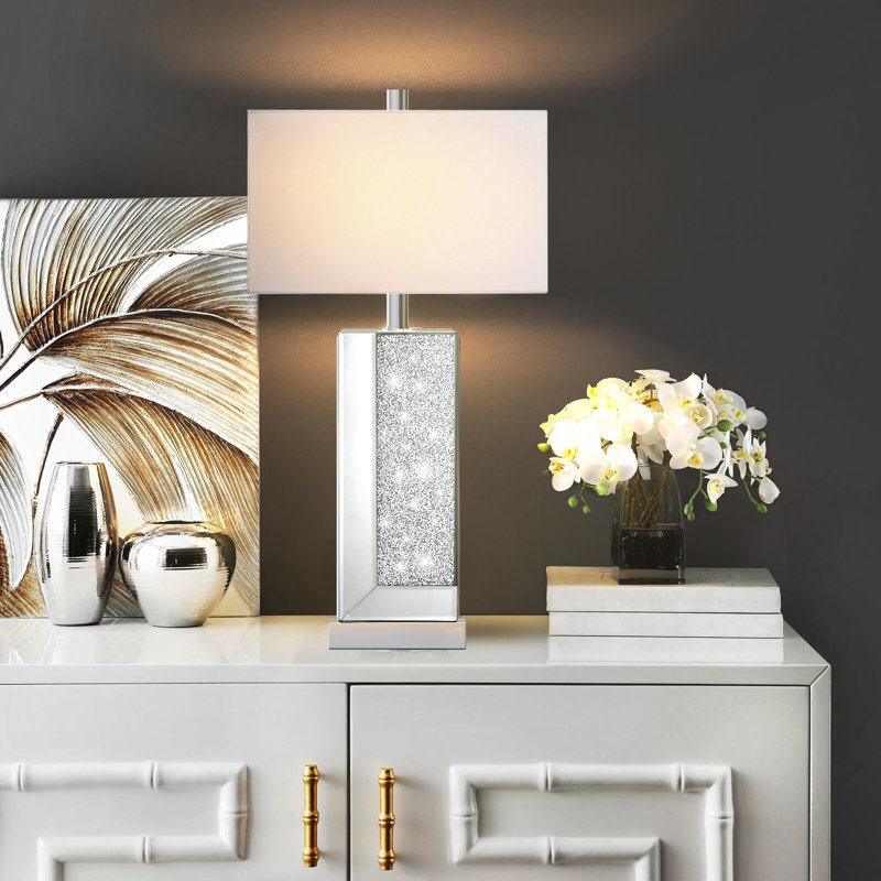 Modern Mirror Table Lamp Set Of 2 Touch Control 3-Way Dimmable Bedside Lamps