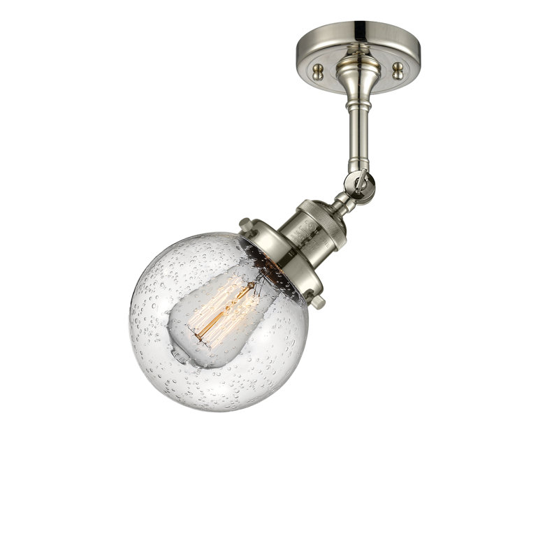 Clementina Dimmable Bath Sconce, Seedy, Polished Nickel, Bulb Not Included