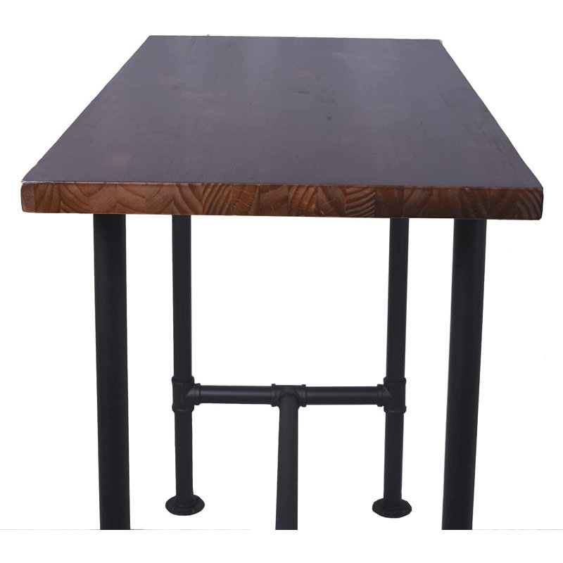 4 - Person Solid Wood Top Four Leg Dining Set, Black