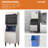 Cotlin 650 Lb. Daily Production Clear Cube Ice Freestanding Commercial Ice Maker Machine With Self-cleaning