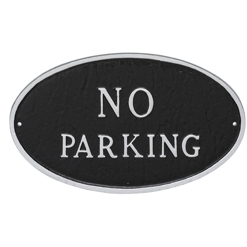 Plaque de jardin pour le jardin no, Noir / argent, H 8,5 po x l 13 po x P 0,25 po