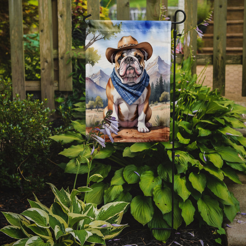 Drapeau Cowboy Welcome Garden, Bouledogue anglais