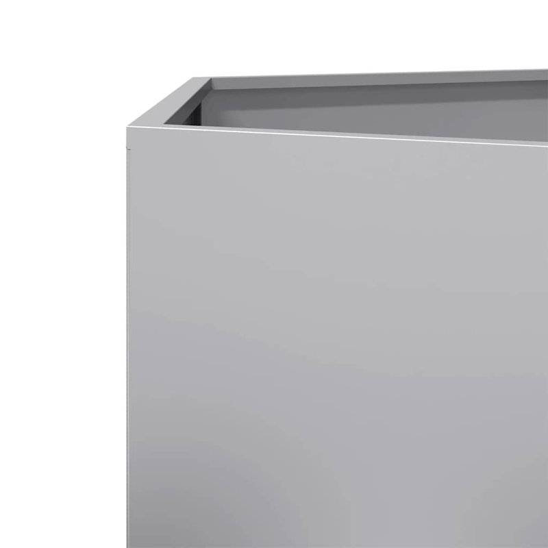 Alivya Metal Elevated Planter, Gray, 17.72" H x 54.33" W x 47.24" D