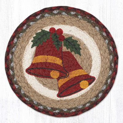  Sous-plat Holiday Holiday Bells - 10 po Hot Jute Christmas
