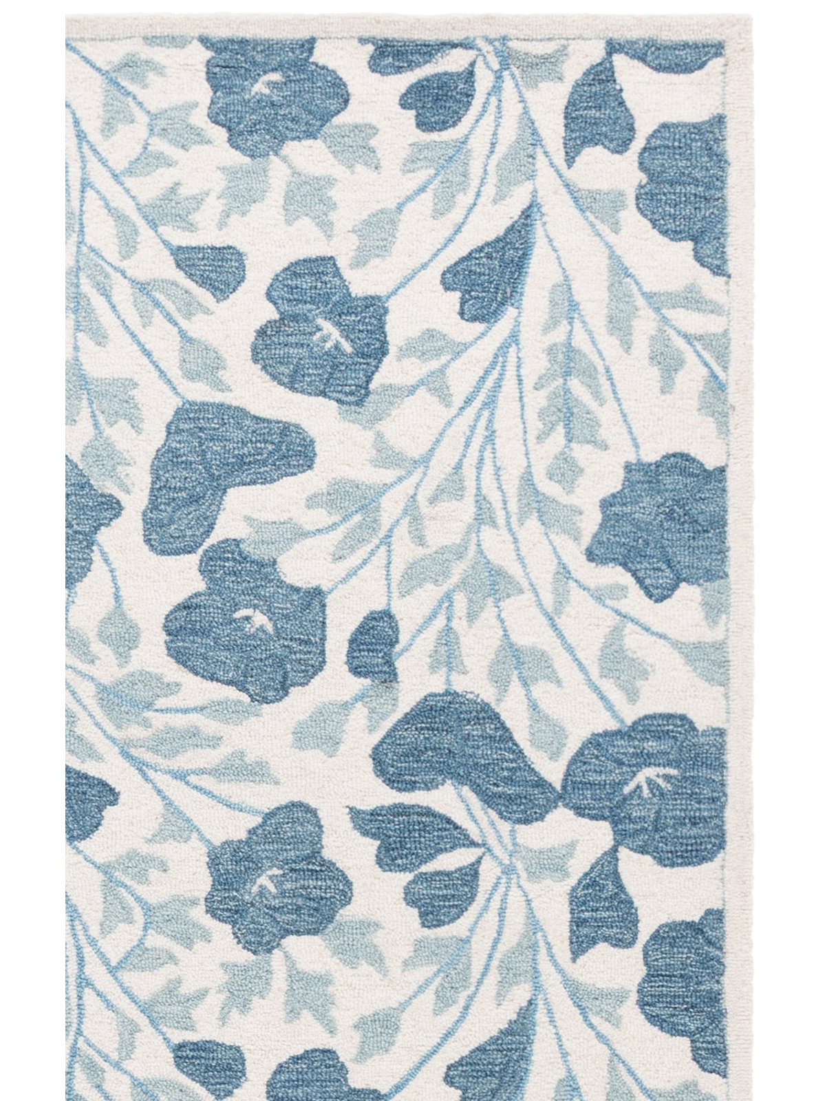 Hand-Tufted Wool Floral Rug, Rectangle 6' x 9'