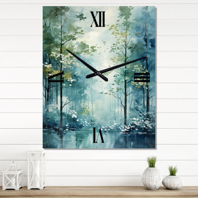 Konterra - Horloge murale forêt surdimensionnée