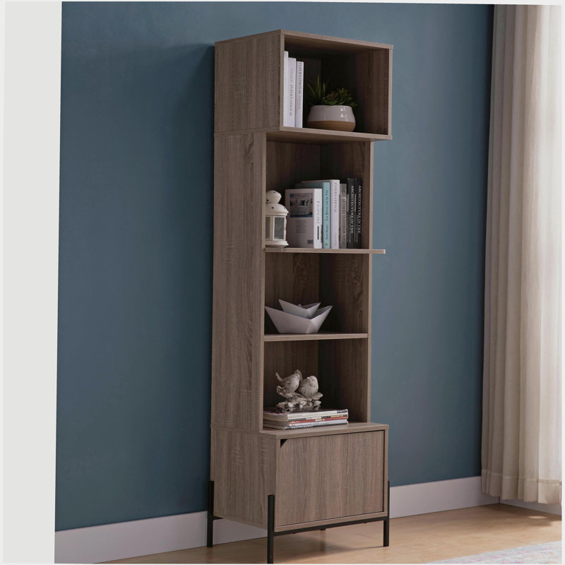 Armoire de rangement de cuisine en brun-gris foncé