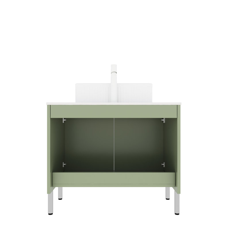 Armoire de rangement autoportante pour salle de bain