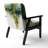 Awakenings In Spanish Moss IV - Upholstered Modern Arm Chair, Liquid Ink Accent Chair