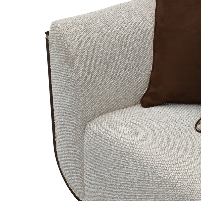 West Kensington Sofa - Buff/Seal Salt Caramel, Espresso Wood