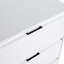 Armoire de rangement autoportante blanche lustrée 24 po, 3 tiroirs à fermeture douce, pour la salle de bain, la chambre à coucher et l'armoire d'organisation avec pièce idéale